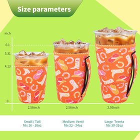 Snowso medium sleeve with handle easy carry for 22-24 oz cups.