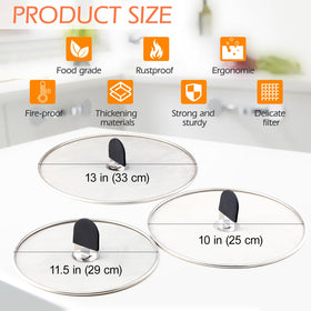 Snowyee grease splatter guard 29cm shields oil splashes during cooking.