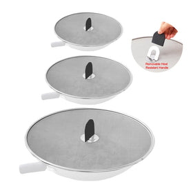 Snowyee grease splatter guard 33cm protects stovetop from oil splatters.