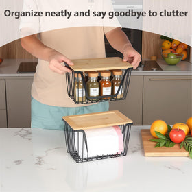 Snpwne kitchen storage essentials keep countertops tidy.