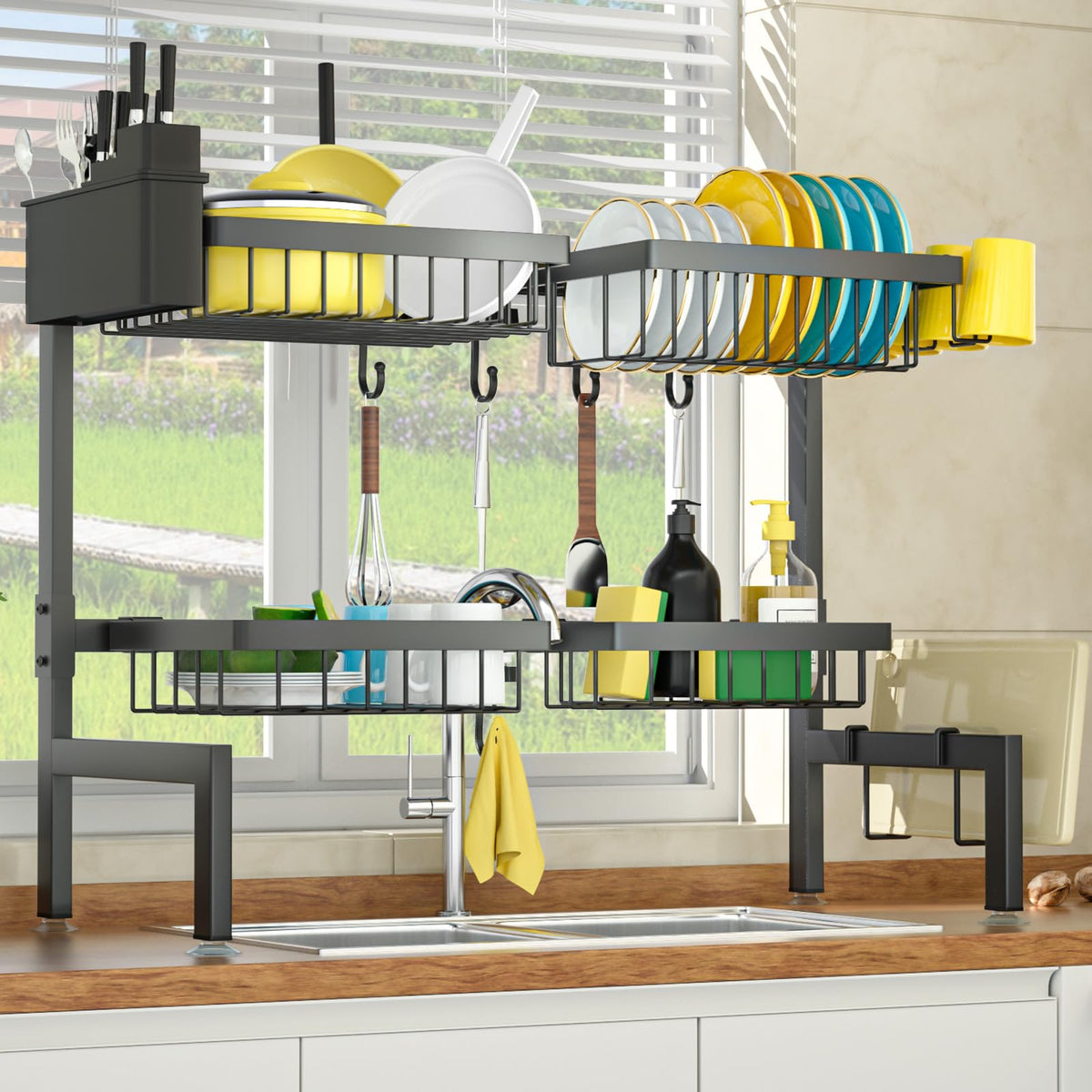 SNSLXH adjustable length supports single or double sinks for flexible use.