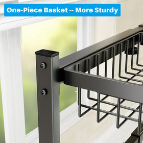 SNSLXH two-tier dish rack with accessories neatly organizes dishes and utensils.