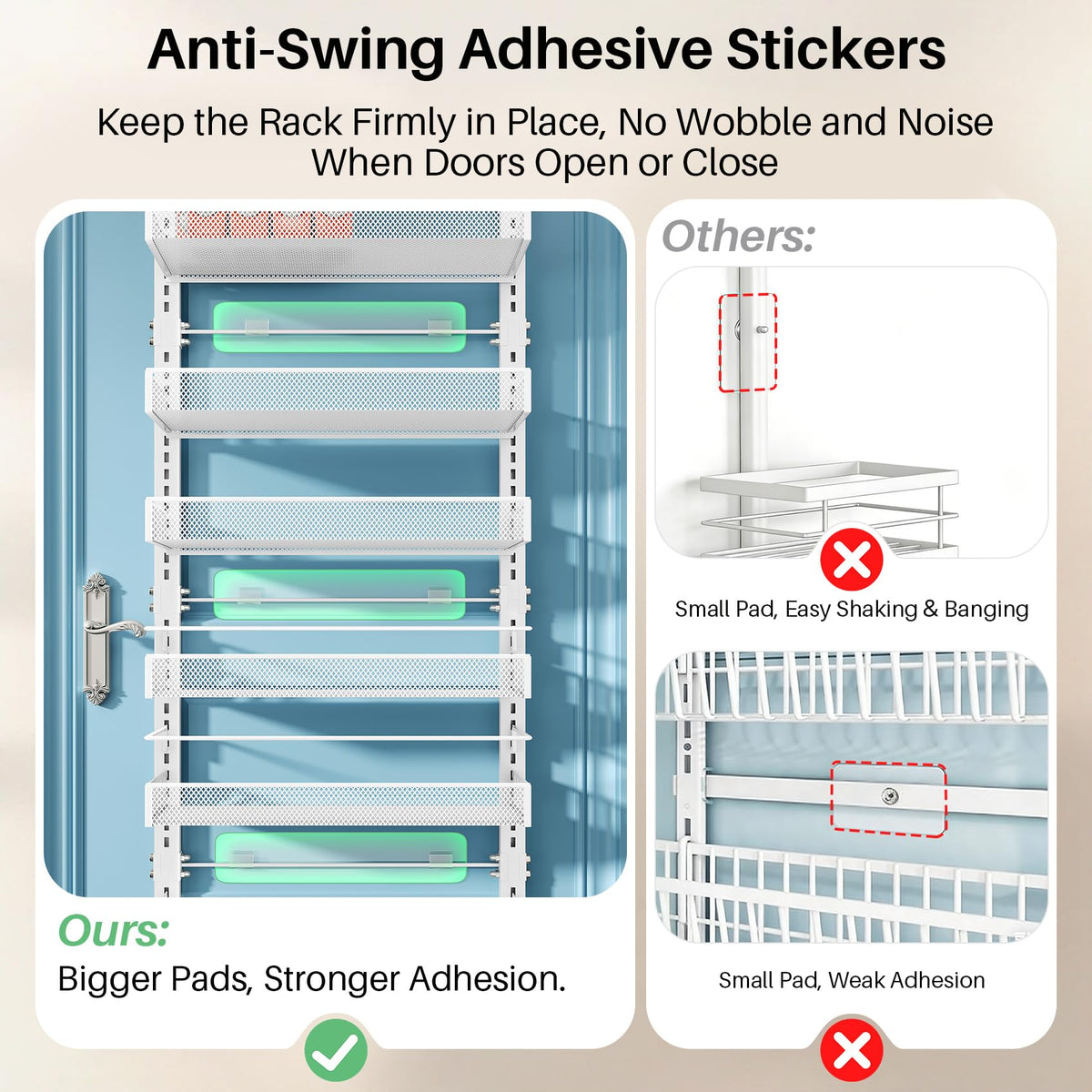 SNTD adjustable door fastener fits doors up to 2.3 inches thick.