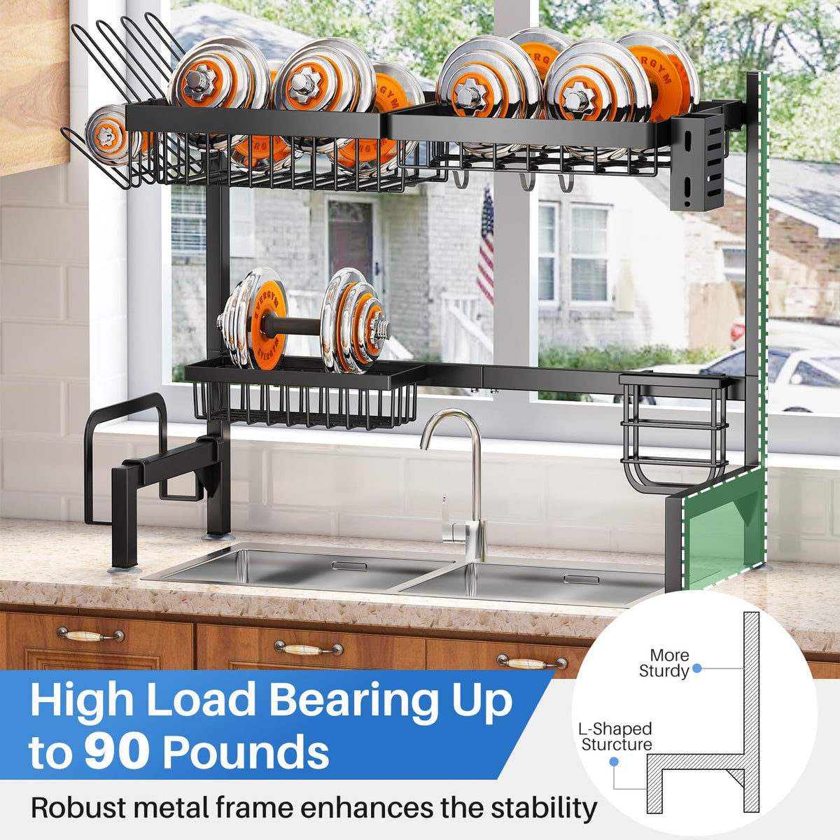 SNTD tall, spacious storage helps reduce countertop clutter.