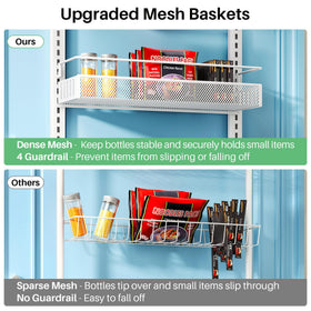 SNTD anti-swing adhesive stickers secure the rack for quiet operation.