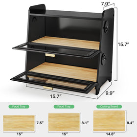 SNTD bread box airtight seal with ventilation keeps bread fresh