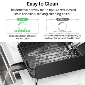 SNTD rustproof rack features anti-slip feet for stable placement on a busy counter.