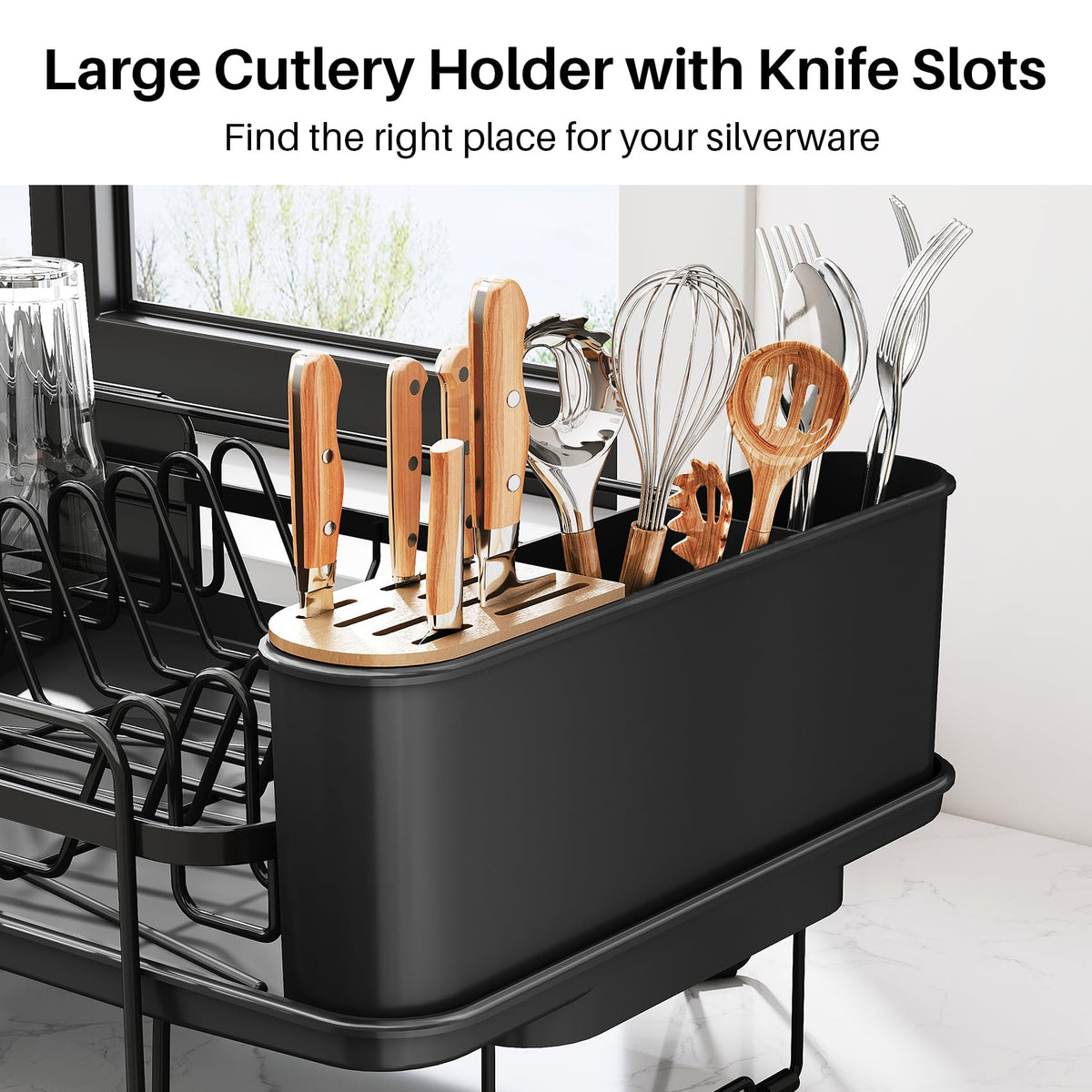 SNTD dish drying rack is easy to assemble with no tools required.