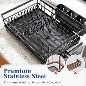 SNTD elevated rails protect dishes from tipping during drying