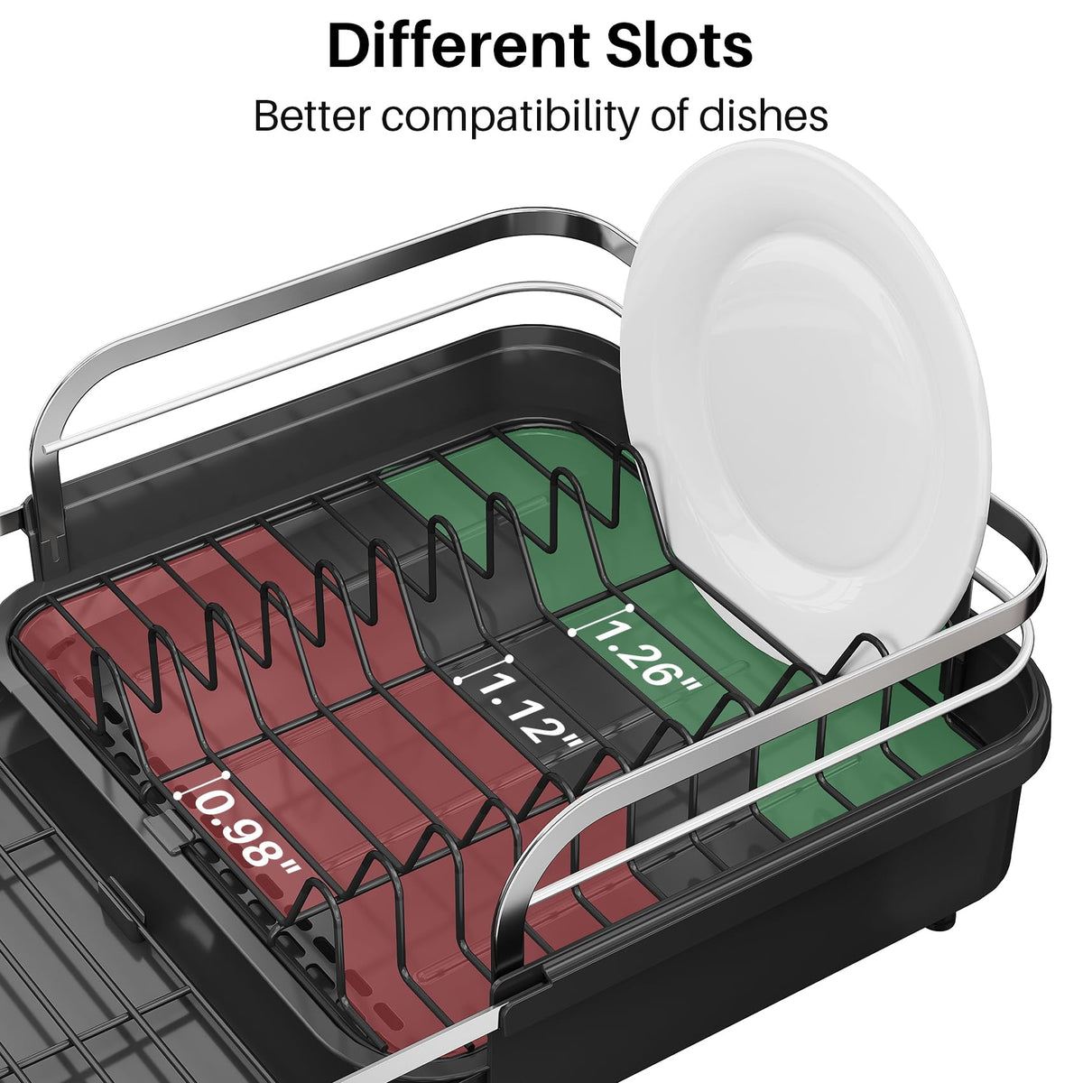 SNTD black anti-rust coated wires complement modern kitchens.
