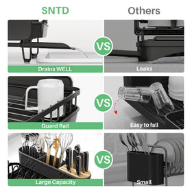 SNTD detachable cutlery holder makes cleaning and re-organization simple.