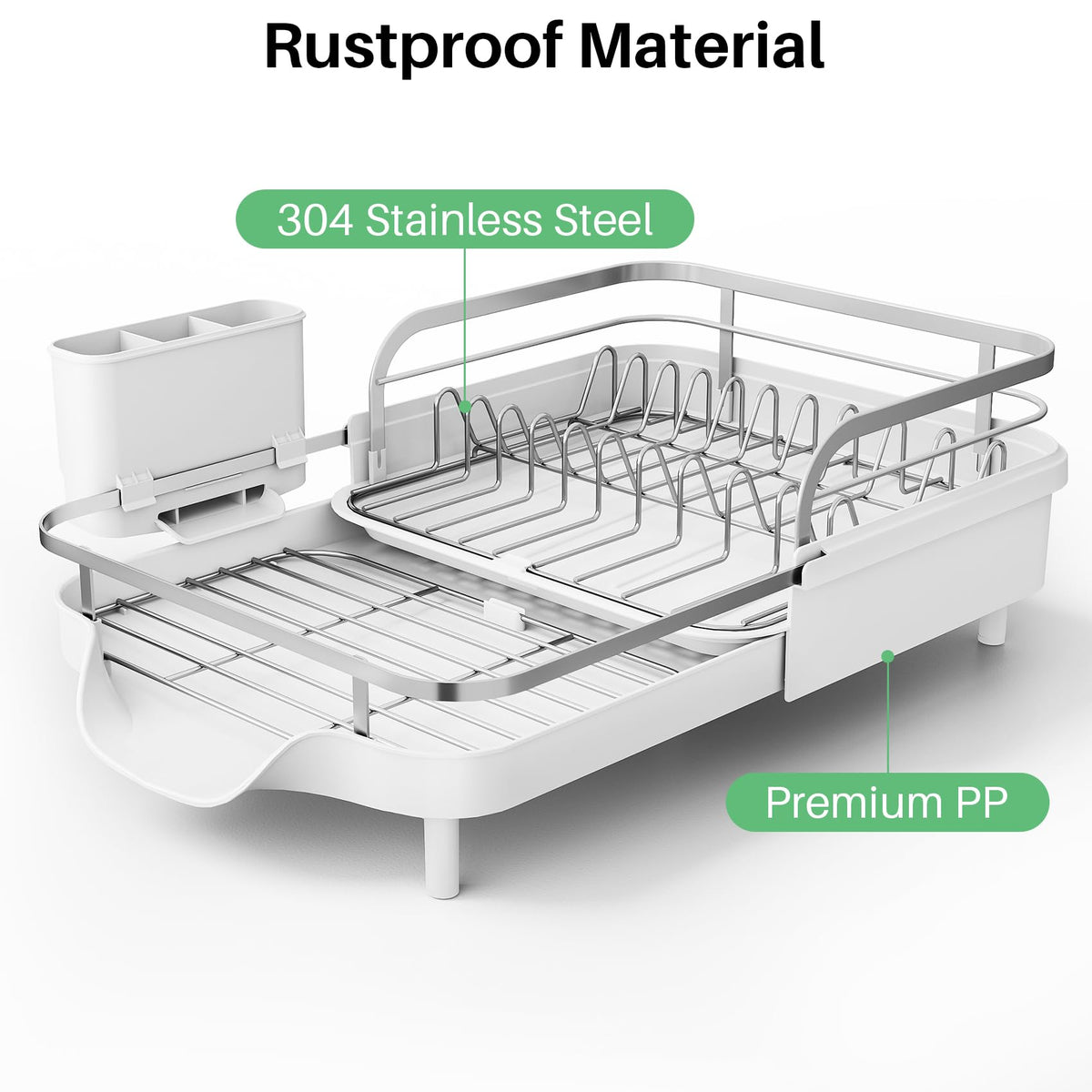 SNTD large water outlet channels moisture into the sink efficiently.