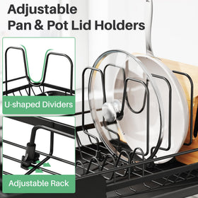 SNTD non-slip feet stabilize the rack on various countertops.