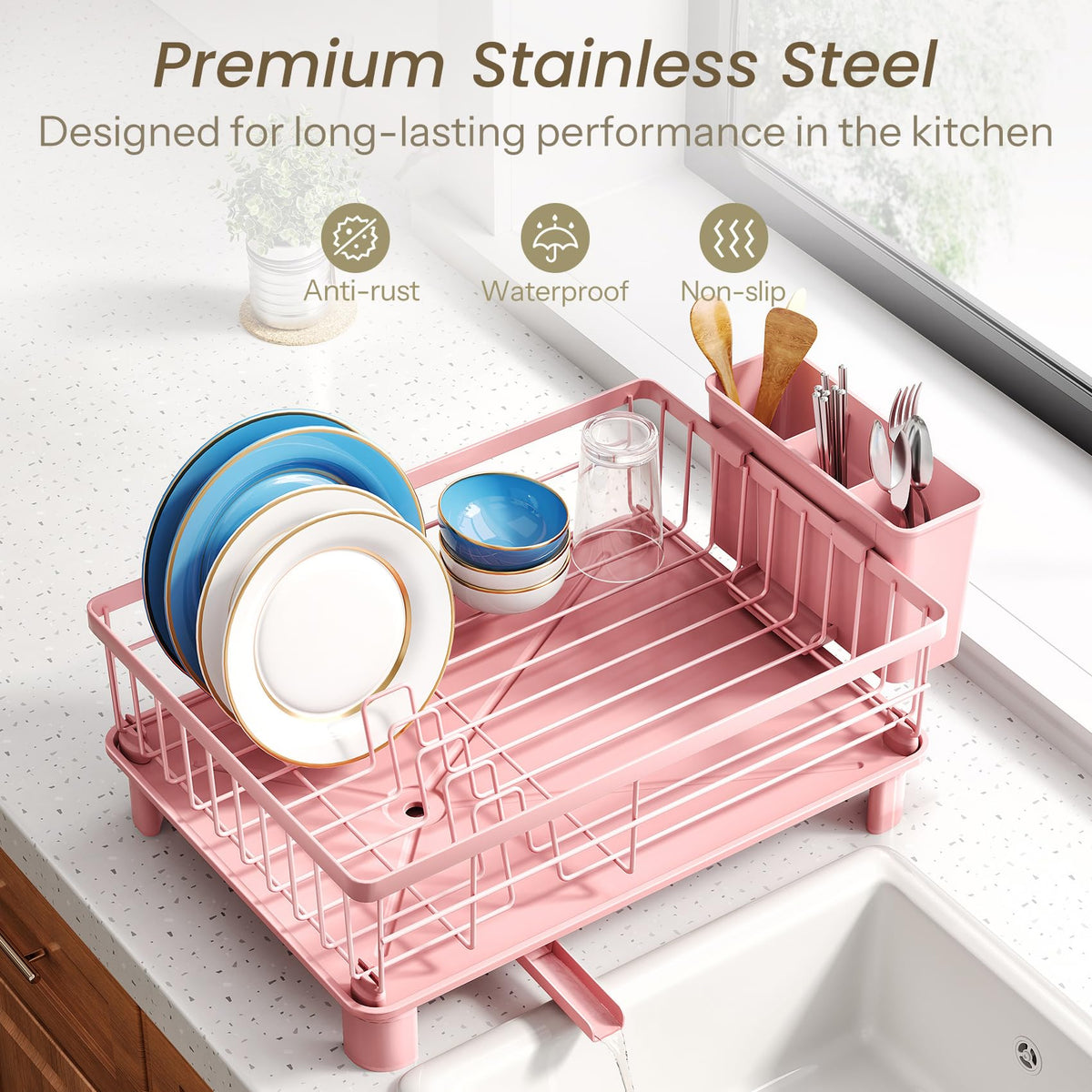 SNTD anti-slip feet protect countertops and prevent sliding.