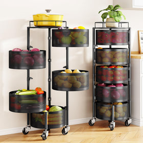 SNTD fruit basket with metal top lid for secure, dust-free kitchen storage.