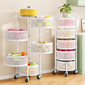 SNTD fruit and vegetable basket with a white top lid for organized kitchen storage.