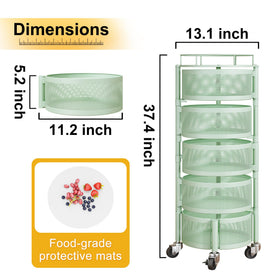 SNTD kitchen cart with metal top lid keeps produce secure and fresh on wheels.