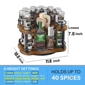 SNTD Lazy Susan full guardrail protects bottles during rotation
