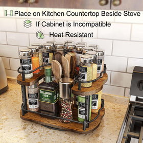 SNTD Lazy Susan in cabinet for easy inner spices access