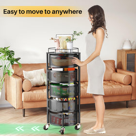SNTD metal frame with black finish delivers sturdy kitchen organization.