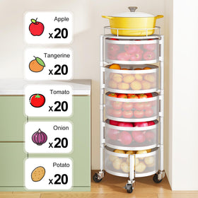 SNTD durable metal frame with white finish supports sturdy kitchen organization.