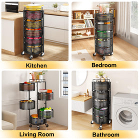 SNTD multifunctional storage basket suitable for pantry, kitchen, or bath.