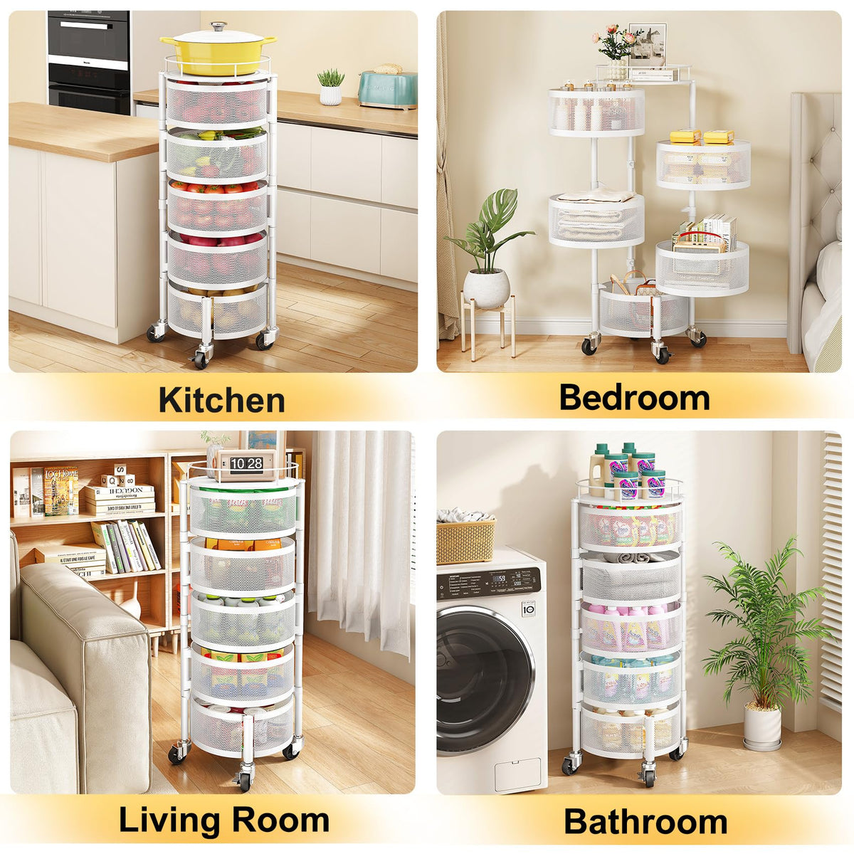 SNTD multipurpose kitchen organizer for pantry, shelves, and counters.