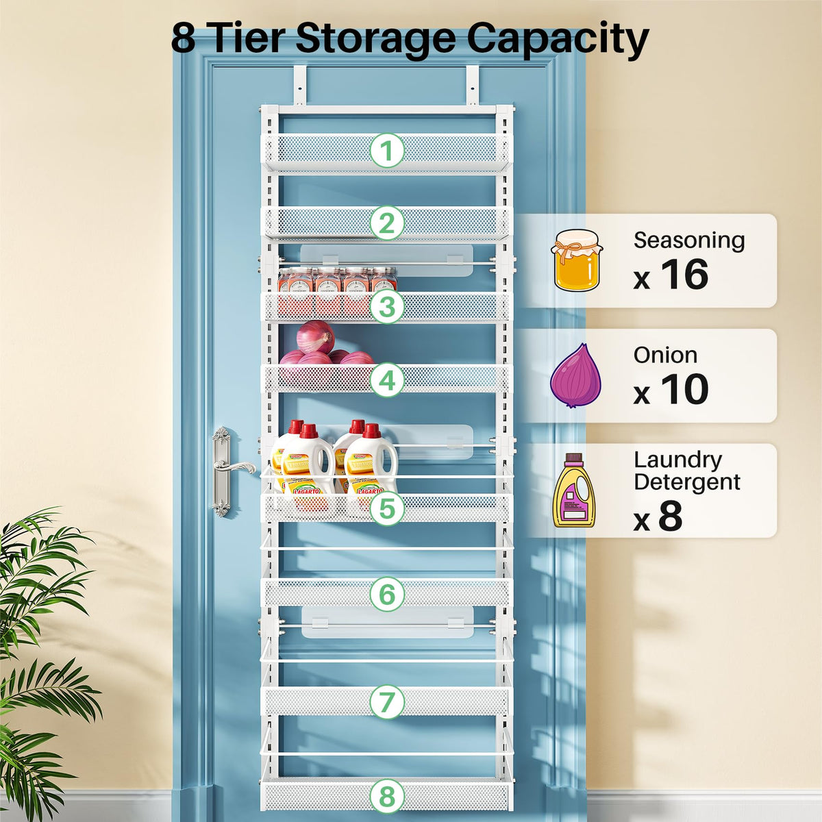 SNTD organizer dimensions 69 inches high for vertical pantry storage.