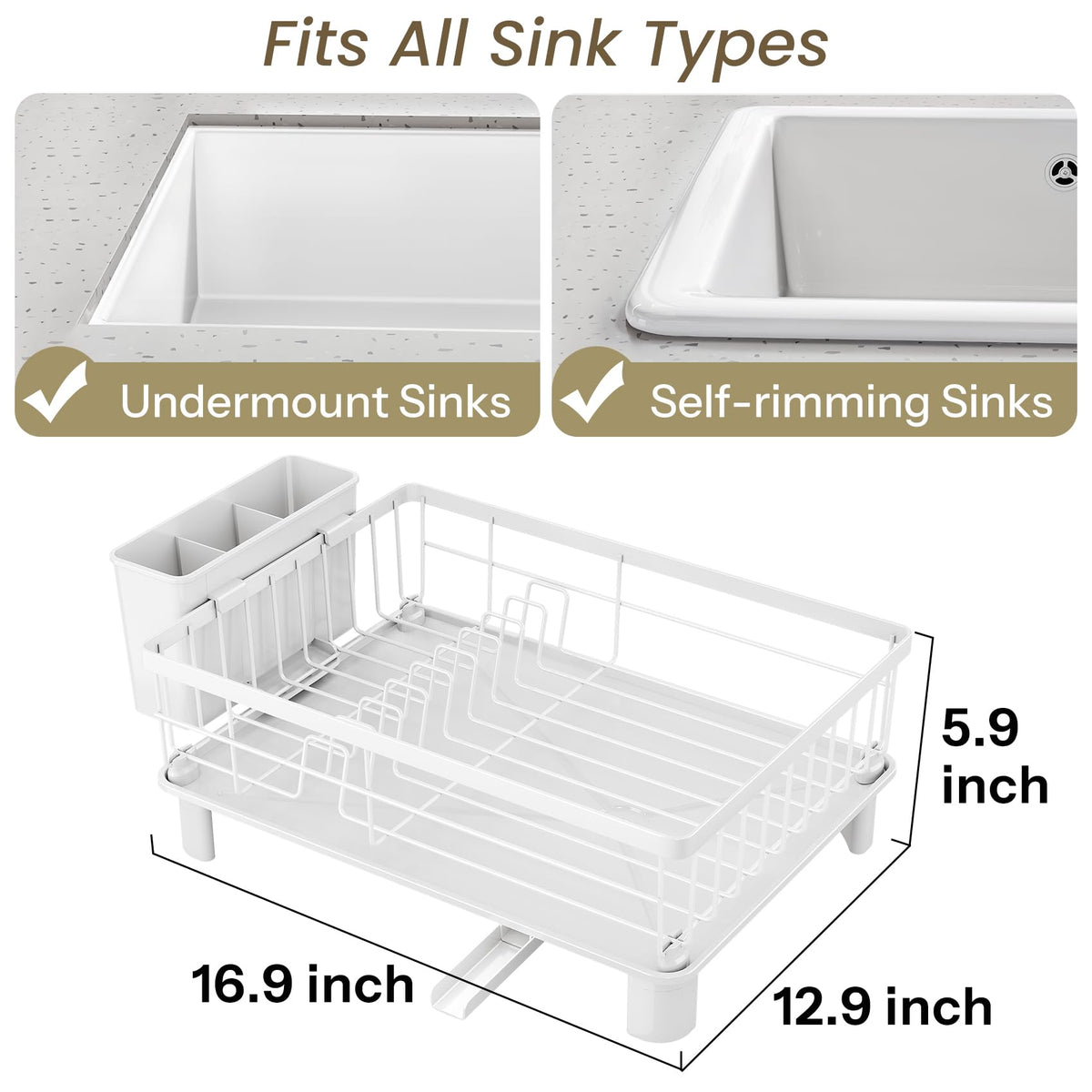 SNTD removable utensil holder with three compartments keeps utensils organized within reach