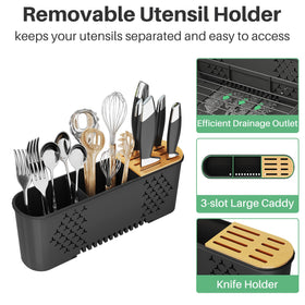 SNTD rust-resistant stainless steel construction stays durable and keeps kitchen looking fresh.