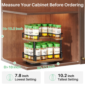 SNTD height-adjustable two-tier design adapts to tall spice jars