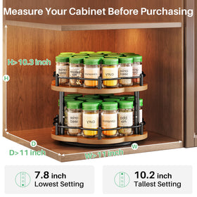 SNTD Spice Rack Lazy Susan side angle demonstrating compact design