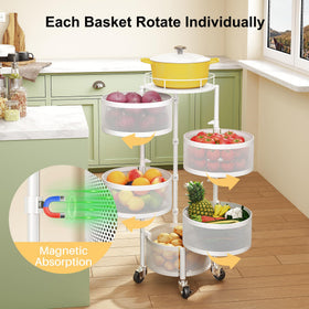 SNTD wire mesh basket promotes airflow to keep fruit and vegetables fresh.