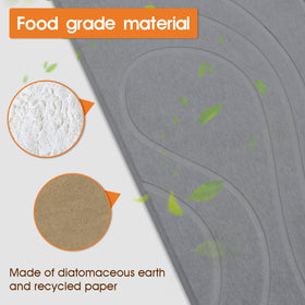 Snuggery dark grey stone drying mat on a compact counter