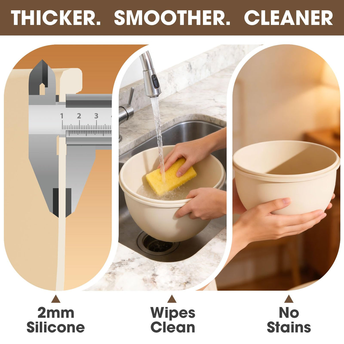 Heat resistant Snuggery silicone liner safe from -40F to 464F.