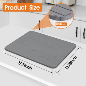Snuggery stone drying mat in 18x14 size, providing space for dishes