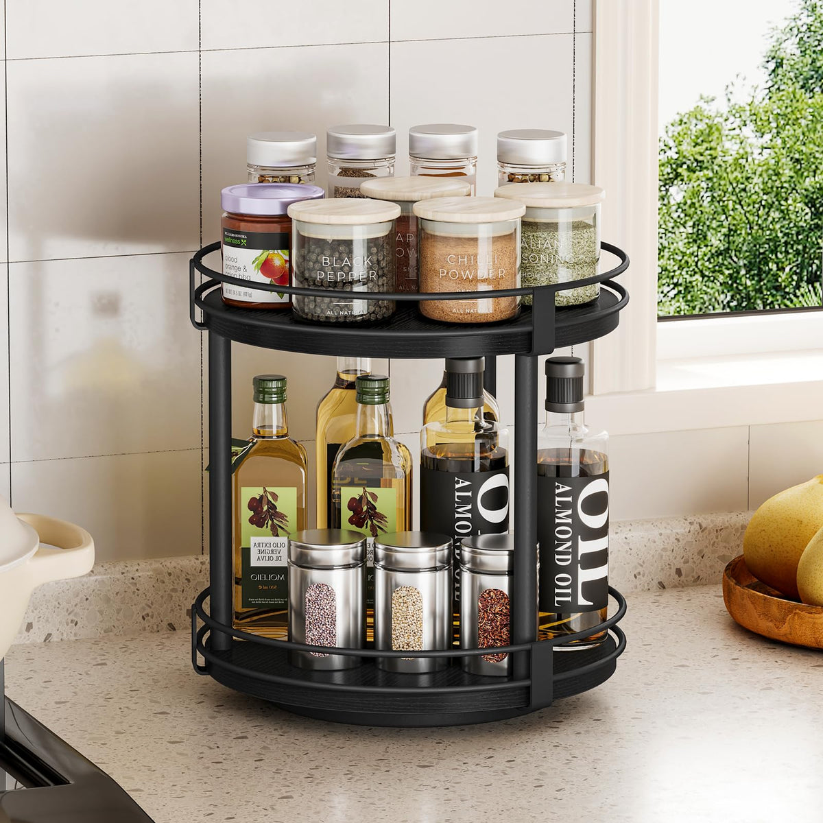Snughome lazy Susan is easy to assemble and wipe clean.