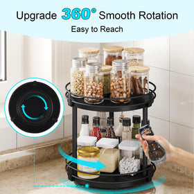 Snughome lazy Susan is versatile for kitchen, living room, and bathroom.