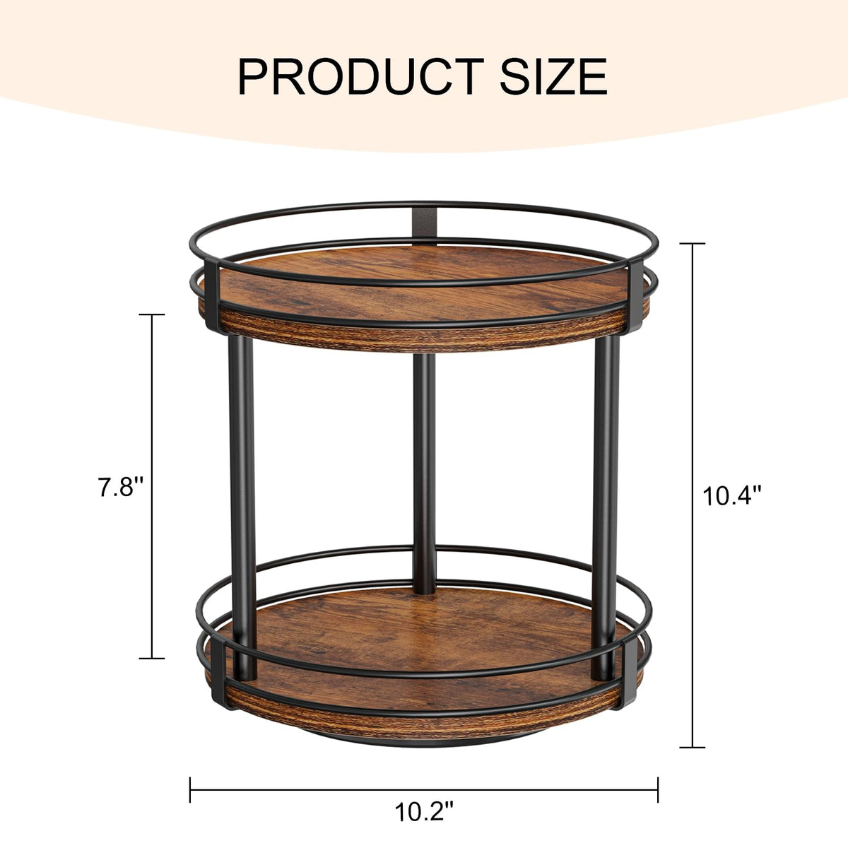 Snughome rotating spice rack in kitchen demonstrates quick, convenient access.