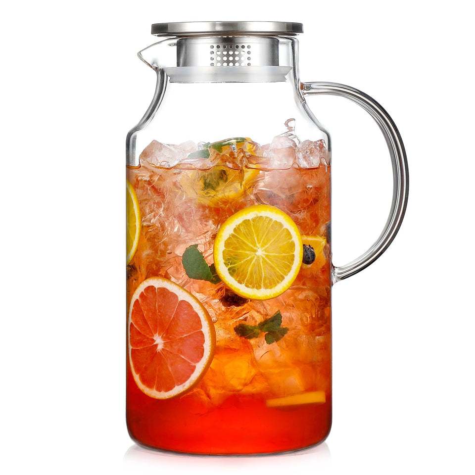 Snuvid 1-gallon pitcher with lid-spout for easy pouring