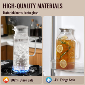 Snuvid 68oz capacity pitcher ready for iced tea gatherings.