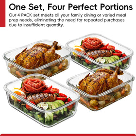 Snuvid airtight lids with silicone seal for glass storage containers.