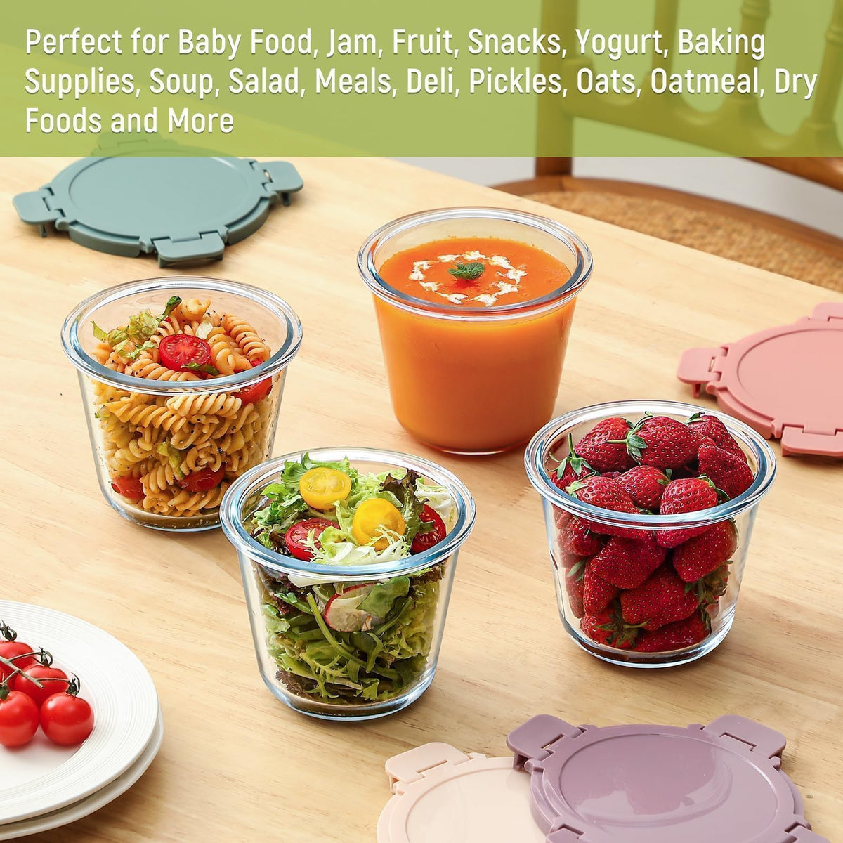Snuvid borosilicate glass withstands high heat for oven use and easy cleaning.
