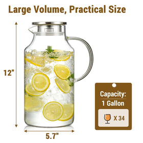 Snuvid borosilicate-glass pitcher close-up highlights clarity and durability