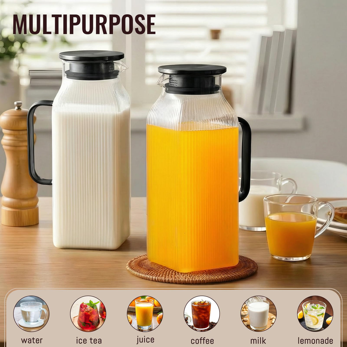 Snuvid borosilicate glass endures temperature swings for hot or cold beverages.