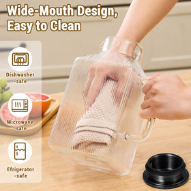 Snuvid clear glass pitcher shows beverage color and clarity