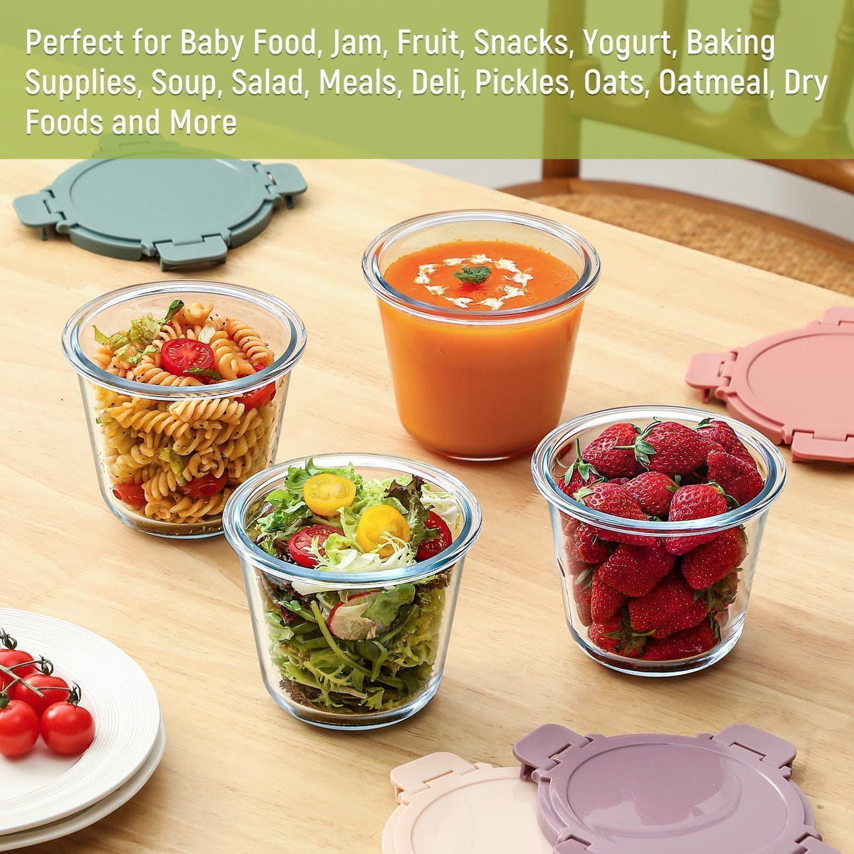 Snuvid containers provide clear visibility of contents at a glance.