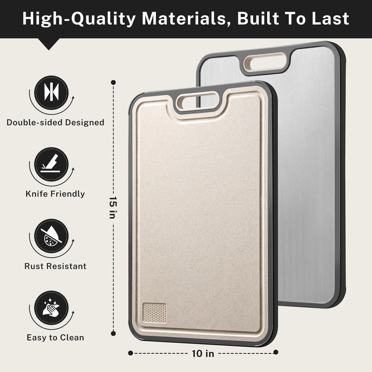Snuvid cutting board features a 200ml juice groove to catch liquids.