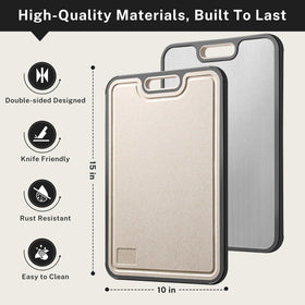 Snuvid cutting board features a 200ml juice groove to catch liquids.