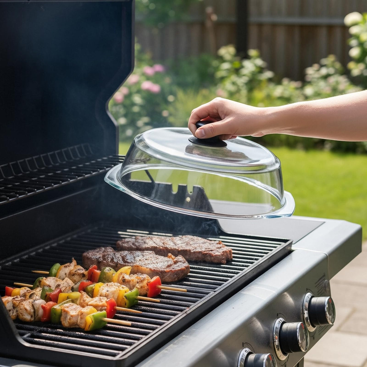 Snuvid dishwasher-safe glass cover and mat for daily use.